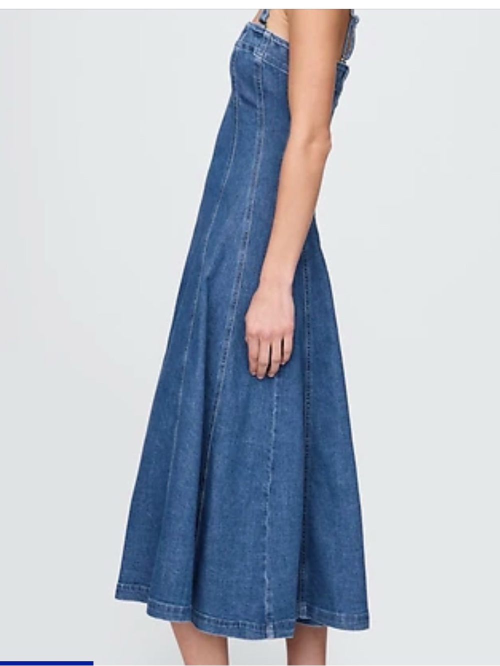 GAP Blue Denim Midi Dress